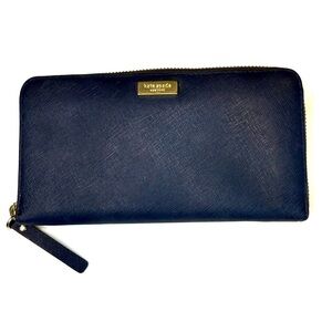 Kate Spade Midnight Navy Blue Clutch Wallet